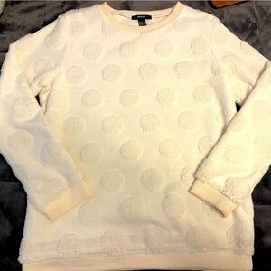 NWOT Forever 21 Fuzzy Raised Polka Dot Sweater Size Medium